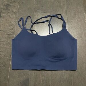 Navy Blue Strappy Sports Bra